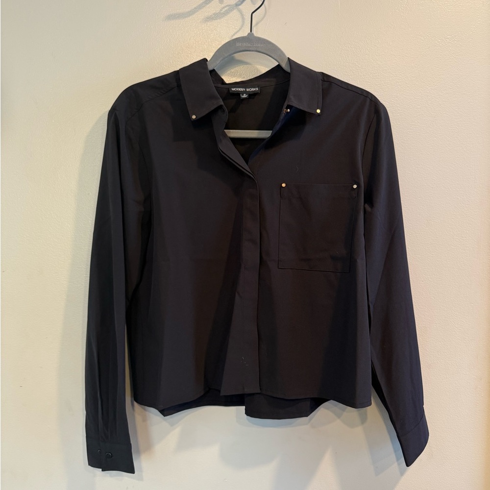 Cropped dress shirt